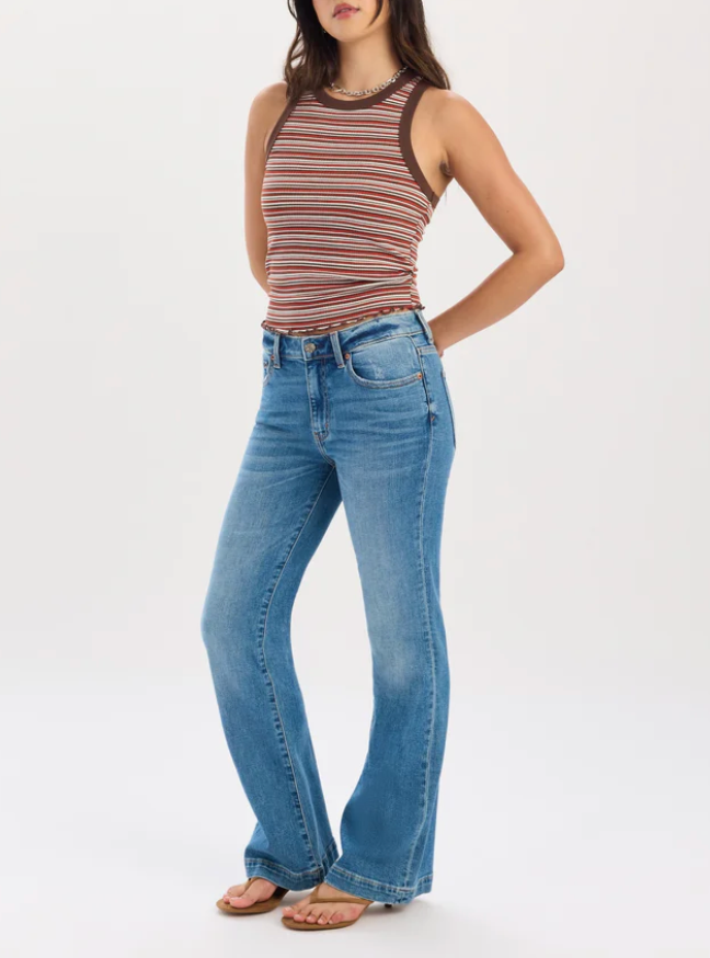Heartbreaker Mid Rise Flare - Text Me