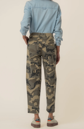 Ashton Barrel Jeans - Olive