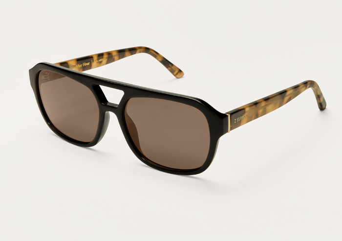 After Hour Aviator Sunglasses - Black Tortoise