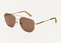 Highway Sunglasses - Satin Gold/Brown