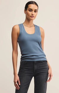 Sirena Ribbed Scoop Neck Tank- Boathouse