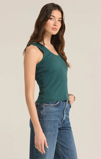 Sirena Ribbed Scoop Neck Tank - Dragonfly