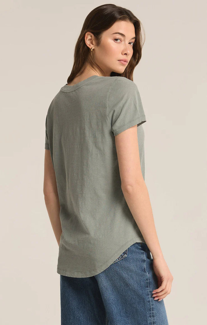 Asher V - Neck Tee -Harbor Gray