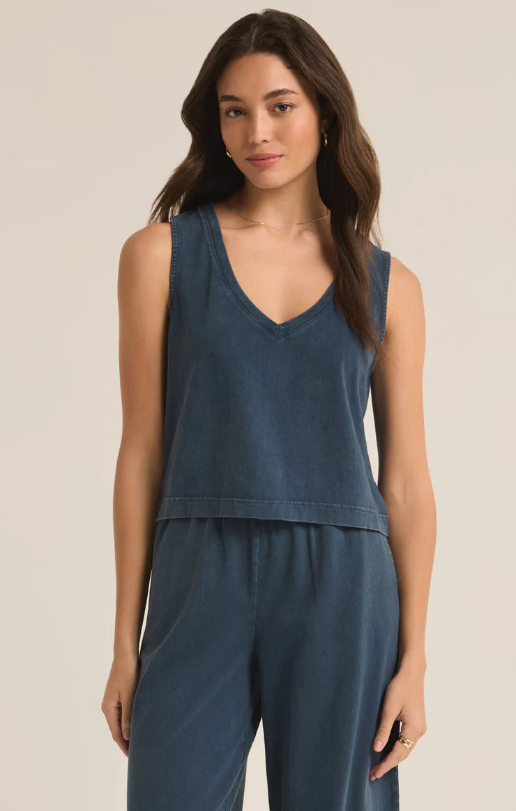 Sloan V - Neck Tank - Midnight