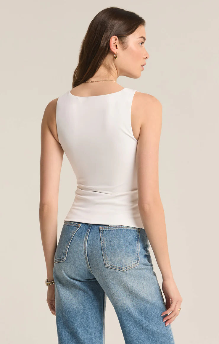 Avala V-Neck So Smooth Top- White