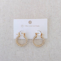 Lizzie Pave Hoops - WATERPROOF