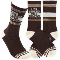 Less Thinking More Drinking Socks