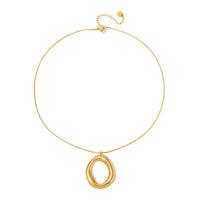 Camille Open Circle Waterproof Necklace: Gold