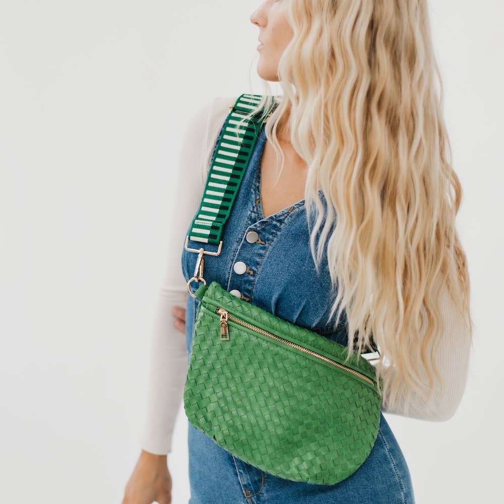 Westlyn Woven Bum Bag: Emerald