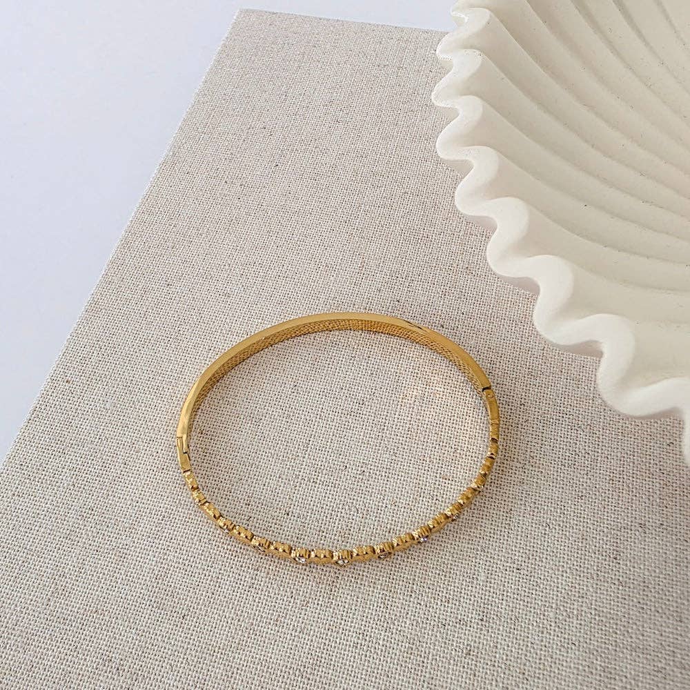 Hearts & Diamonds Hinge Bracelet - Gold