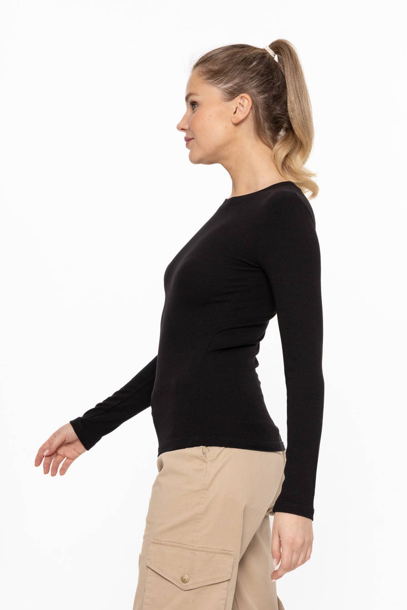 Karissa Long Sleeve Top - Black