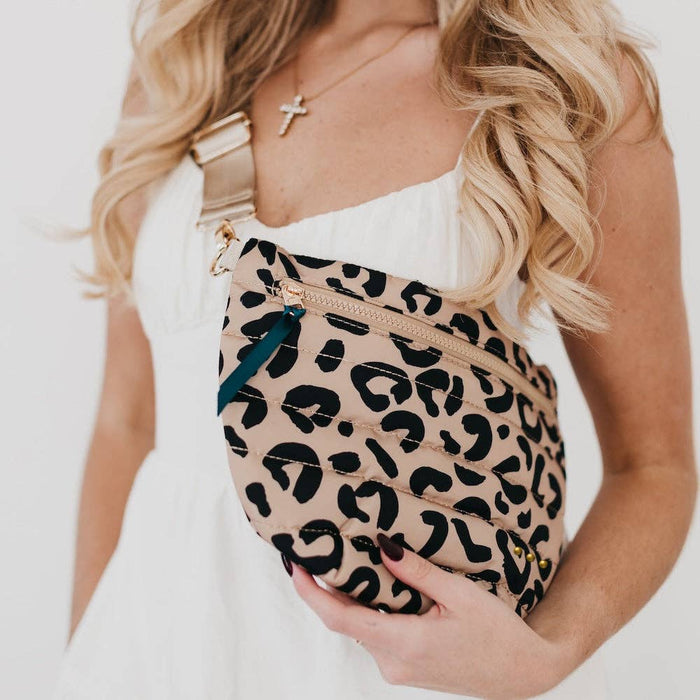Jolie Puffer Bum Bag-Leopard