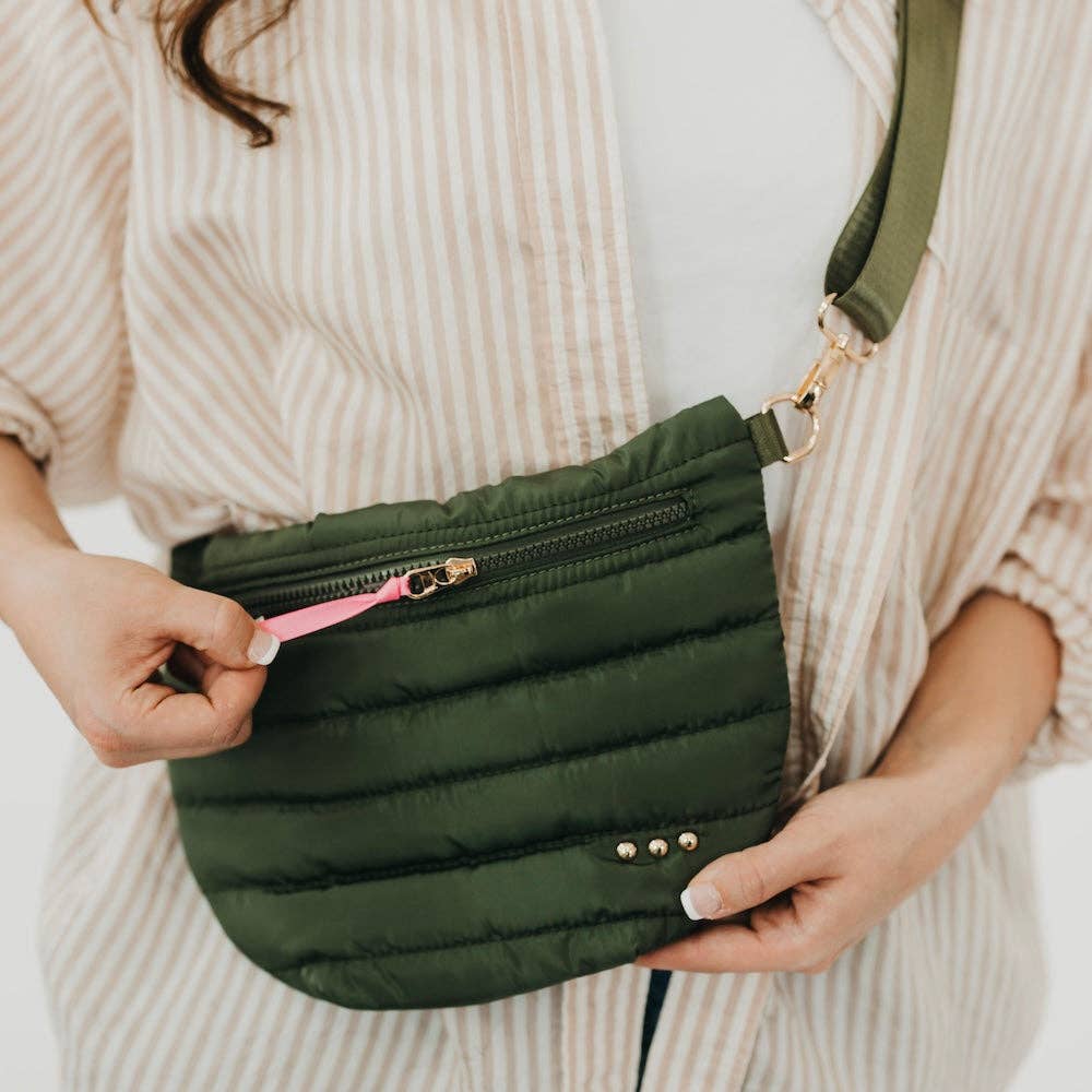 Jolie Puffer Bum Bag: Emerald