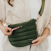 Jolie Puffer Bum Bag: Emerald