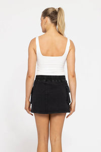 Shine On Square Neck Bodysuit - White