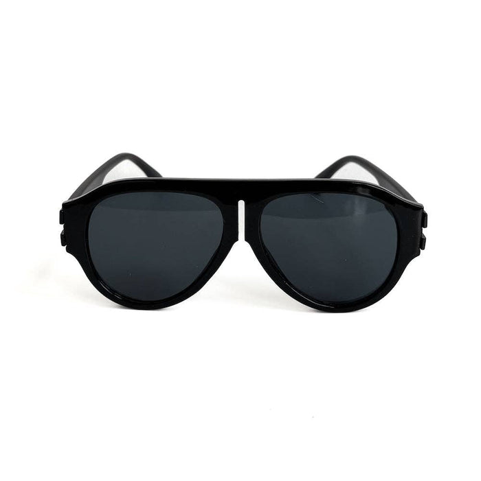 Knox Aviator Sunglasses: Black/Black