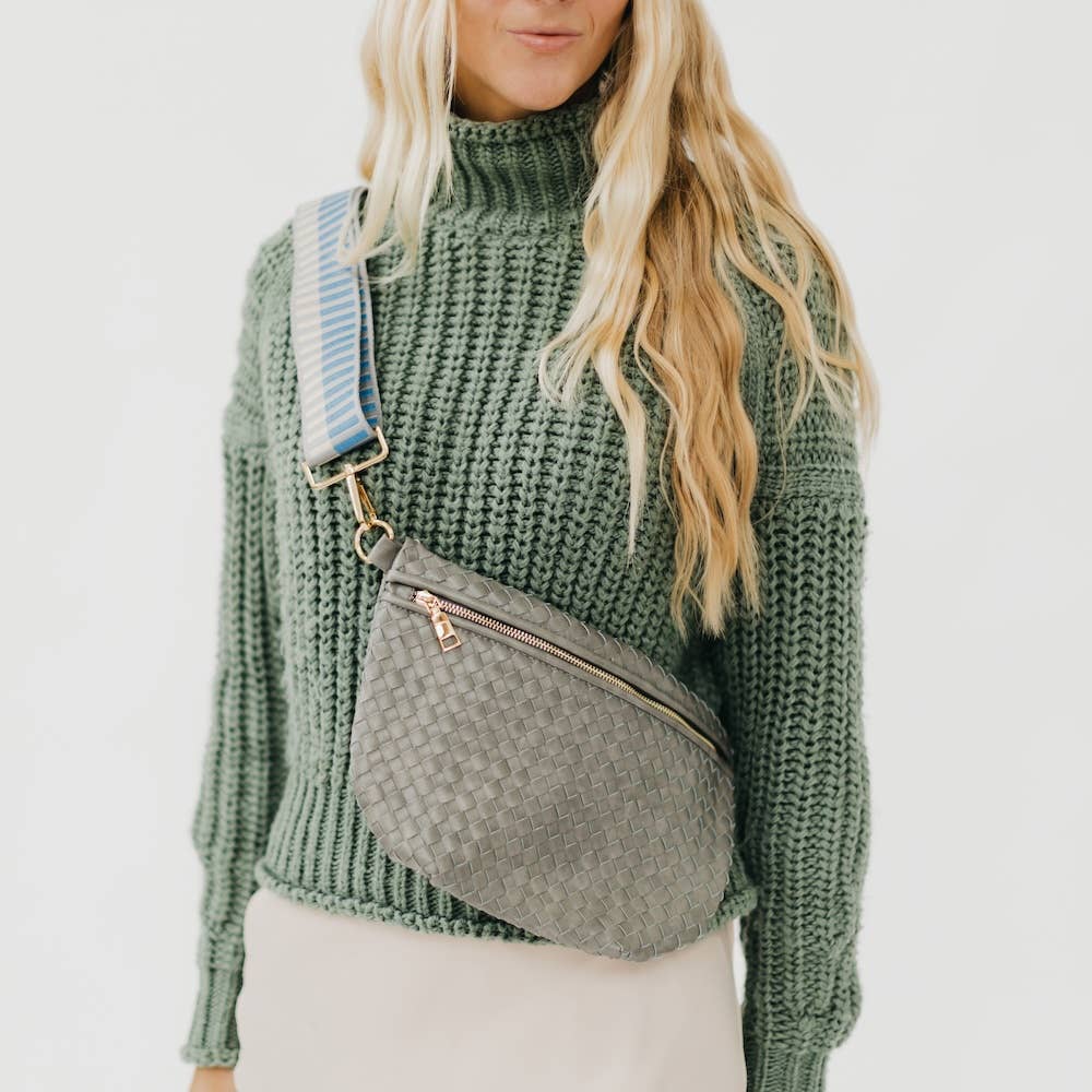 Westlyn Woven Bum Bag - Metallic Navy