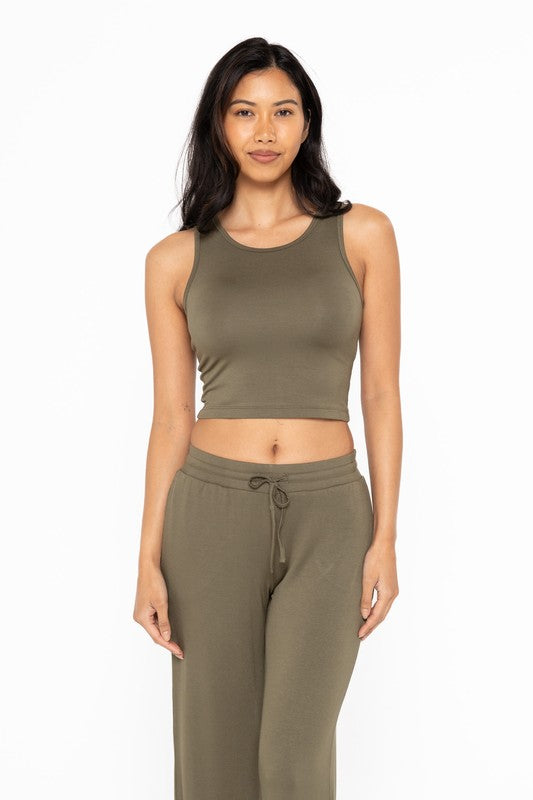 Lounge Terry Tank Top- Ivy Green