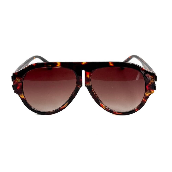 Knox Aviator Sunglasses: Brown Tortoise/Brown