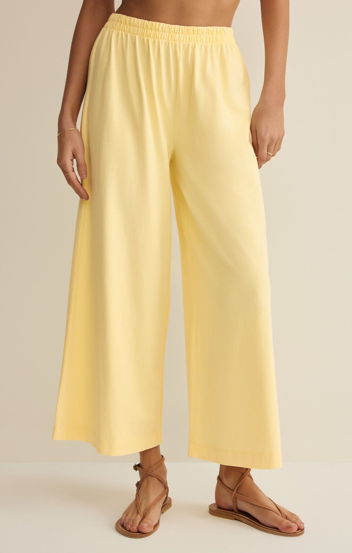 Scout Jersey Cropped Pant - Lemon