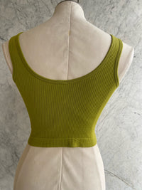 Cindy Cropped Tank - Olive